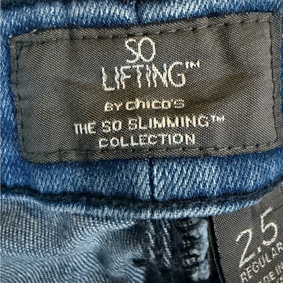 Chico's Denim Straight Leg Jeans - Light Blue - Picture 10 of 12